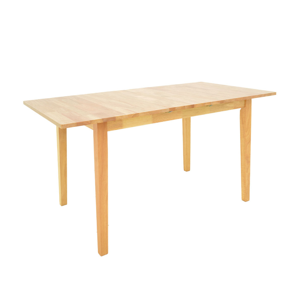 Set ngrënieje Dallan Country pakoworld 7 copë në nuancë natyrale dru gome 120-150x80x74cm