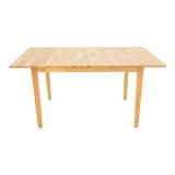 Set ngrënieje Dallan Country pakoworld 7 copë në nuancë natyrale dru gome 120-150x80x74cm