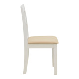 Set ngrënieje Dallan Mabor pakoworld 5 copë dru gome e bardhë 120-150x80x73.8cm