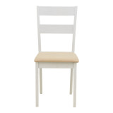 Set ngrënieje Dallan Mabor pakoworld 5 copë dru gome e bardhë 120-150x80x73.8cm