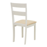 Set ngrënieje Dallan Mabor pakoworld 7 copë dru gome e bardhë 120-150x80x73.8cm