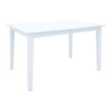 Set ngrënieje Dallan Mabor pakoworld 7 copë dru gome e bardhë 120-150x80x73.8cm