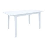 Set ngrënieje Dallan Mabor pakoworld 7 copë dru gome e bardhë 120-150x80x73.8cm