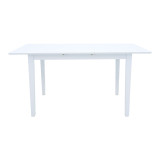 Set ngrënieje Dallan Mabor pakoworld 7 copë dru gome e bardhë 120-150x80x73.8cm