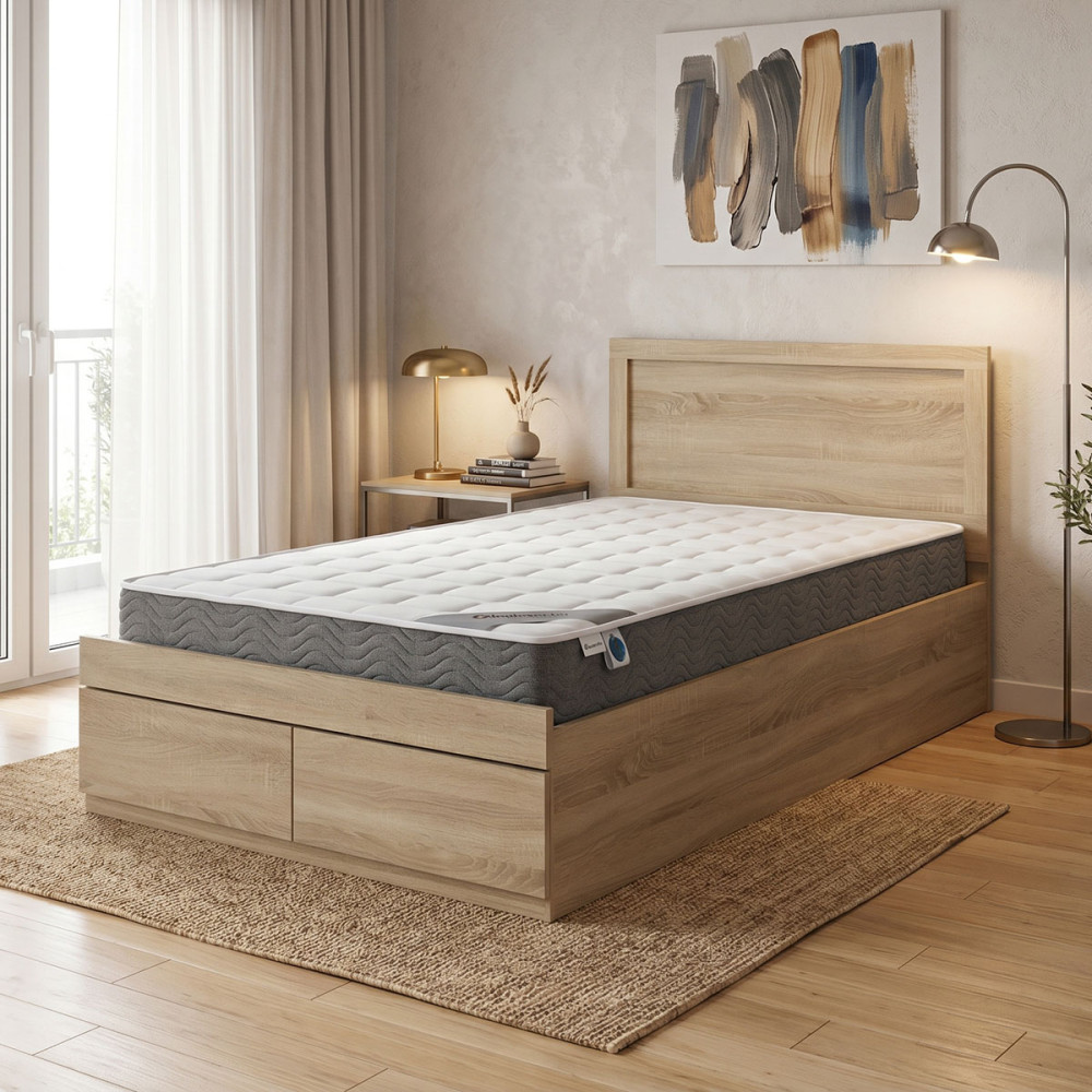 Shtrat me dyshek dhe sirtar Olympus-Perfecto pakoworld SONOMA 100x200cm