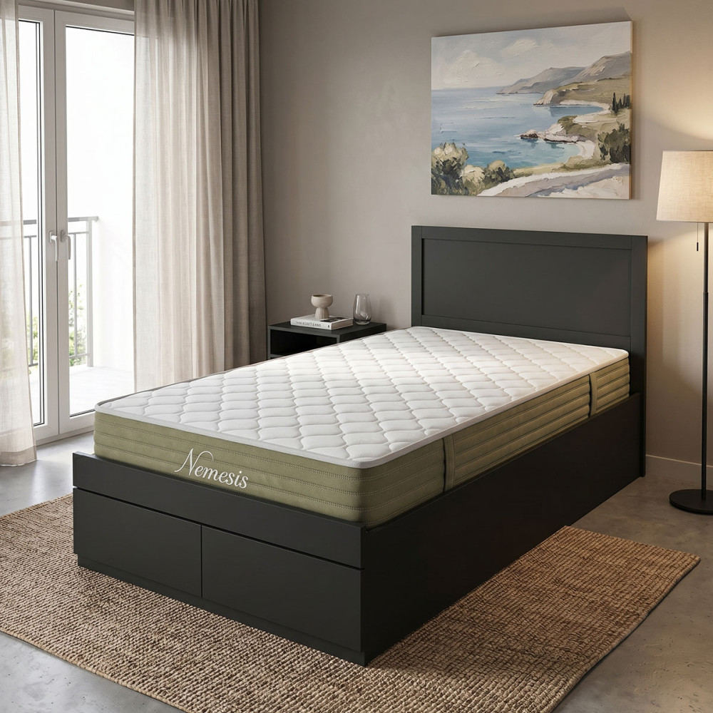 Shtrat me dyshek dhe sirtar Olympus-Nemesis pakoworld WENGE 100x200cm