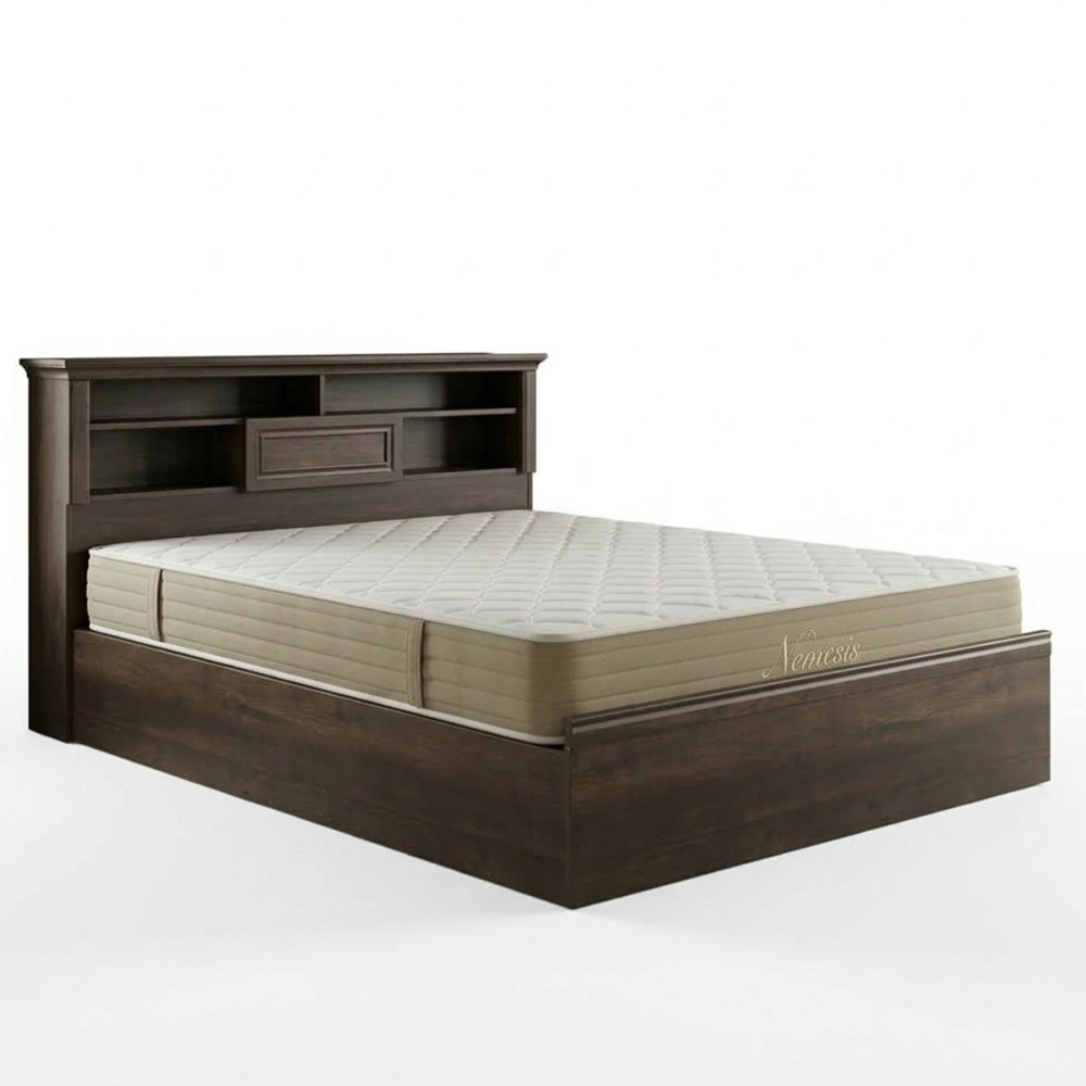 Krevat me dyshek Mozart Nemesis pakoworld WALNUT 160x200cm