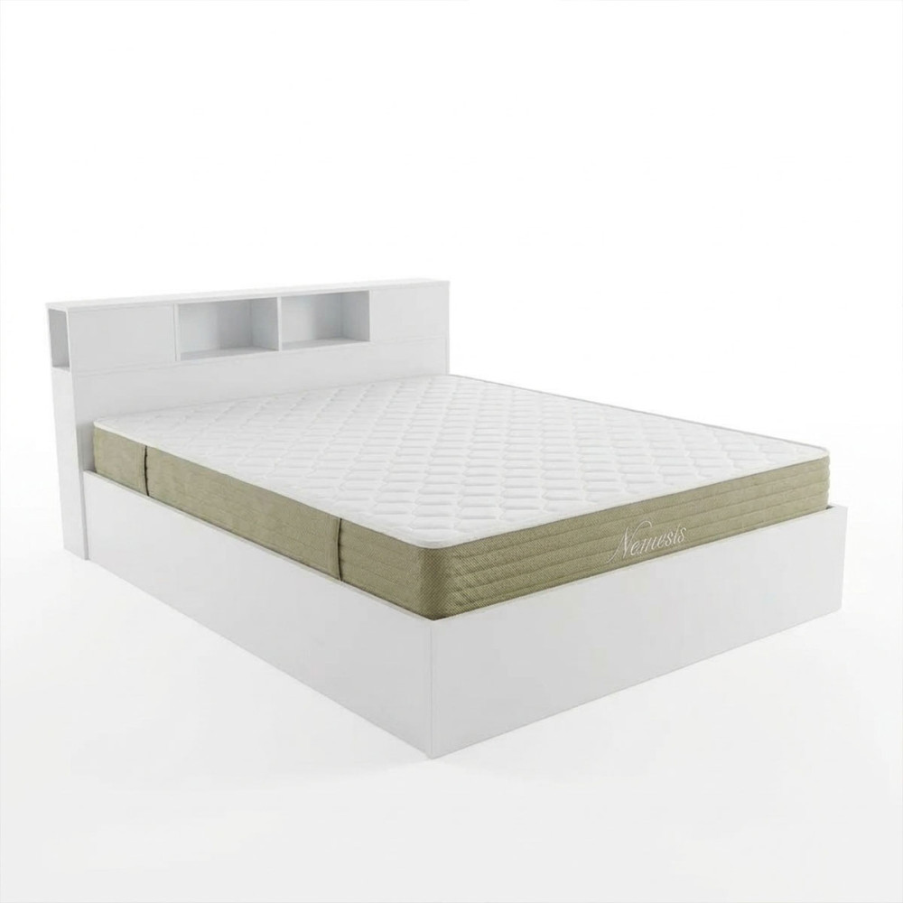 Krevat me dyshek Olympus Nemesis pakoworld white 160x200cm