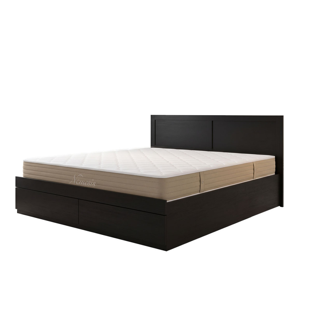 Krevat me dyshek dhe sirtar Olympus Nemesis pakoworld wenge 160x200cm