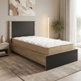 Krevat me dyshek Athos Sleepy pakoworld sonoma–anthracite 90x190cm