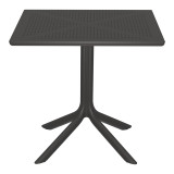 Dhomë ngrënieje Zoi Groovy pakoworld set 3 copë antracit PP 80x80x74cm