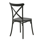 Set ngrënieje Crossie Groovy pakoworld set 5 copë PP antracit 80x80x74cm