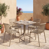 Set ngrënieje Zoi Groovy pakoworld set 5 copë kapuçino PP 80x80x74cm