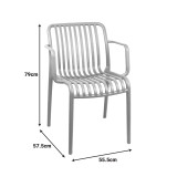 Set ngrënieje Mercon Zoi pakoworld set 3 copë kapuçino PP Φ60x75cm