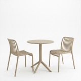 Set ngrënieje Mercon Zoi pakoworld set 3 copë kapuçino PP Φ60x75cm