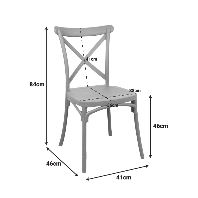 Set ngrënieje Mercon Crossie pakoworld set 3 copë PP antracit Φ60x75cm