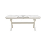 Set ngrënie Dagyn Noevo pakoworld set 7 copë alumin i bardhë me litar PE në nuancë natyrale 180-240x90x76cm