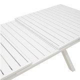 Set ngrënieje Dagyn Savor pakoworld set 7 copë alumin i bardhë me tekstil PE rattan në nuancë natyrale 180-240x90x76cm