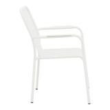 Set ngrënieje Dagyn Vista pakoworld set 7 copë alumini i bardhë 180-240x90x76cm