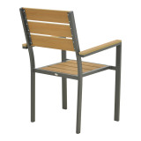 Set ngrënie Dagyn Breze pakoworld set 7 copë alumini antracit me nuancë natyrale 180-240x90x76cm