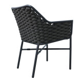 Set ngrënieje Dagyn Ortegia pakoworld set 7 copë alumin antracit dhe litar PE 180-240x90x76cm