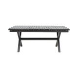 Set ngrënieje Dagyn Vista pakoworld set 7 copë alumini antracit 180-240x90x76cm