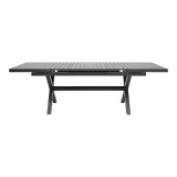 Set ngrënieje Dagyn Vista pakoworld set 7 copë alumini antracit 180-240x90x76cm