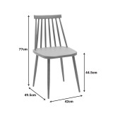 Set ngrënieje me karrige Aurora të bardha dhe tavolinë Xuson të bardhë Ø80x75cm Set 5 copësh