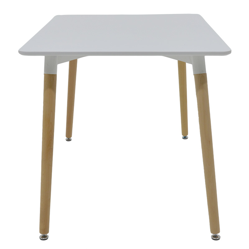 Set ngrënieje me karrige Aurora të bardha dhe tavolinë Natali të bardhë 80x80x76cm Set me 5 copë