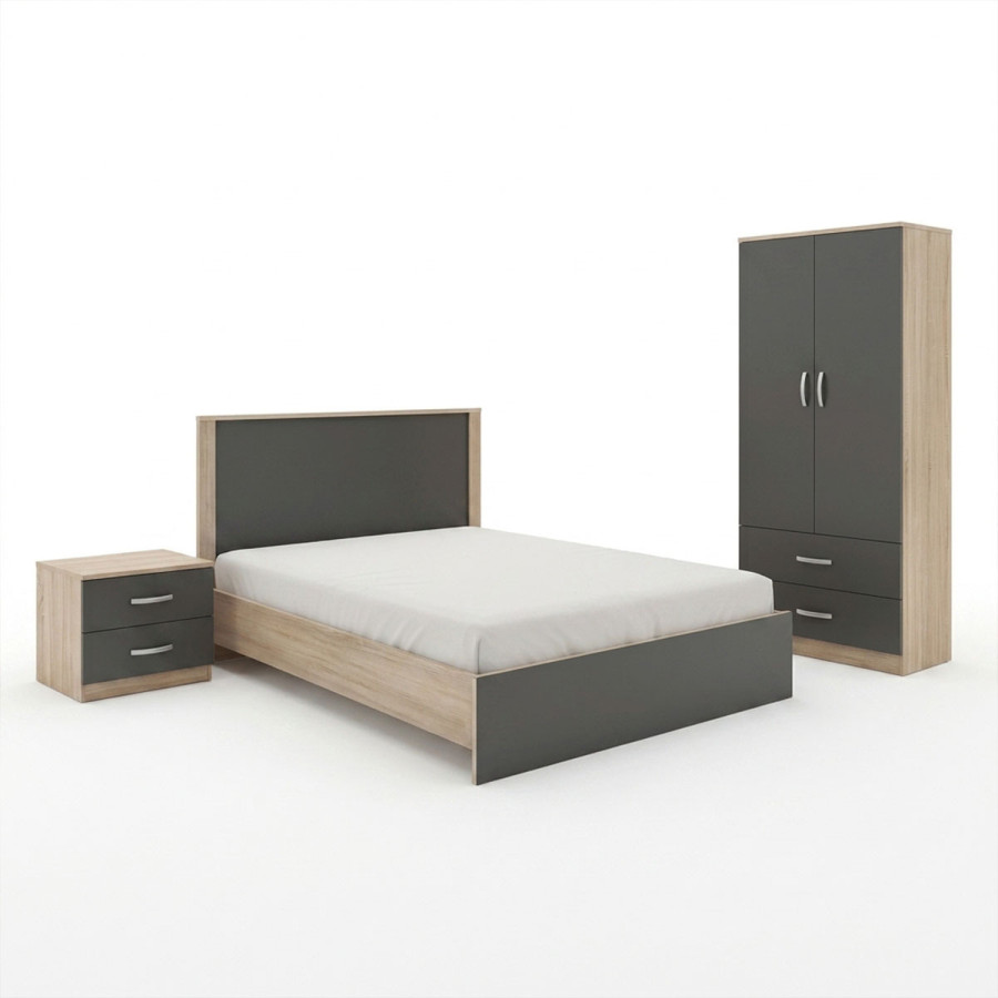 Set mobiljesh për dhomë gjumi studentore Muse Pakoworld Set 3 copë