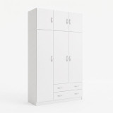 Garderobe me tre dyer me hapesire magazinimi siper Alvia pakoworld e bardhe 150x51x240cm