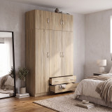 Garderobe me tre dyer me hapesire magazinimi siper Alvia pakoworld sonoma 150x51x240cm
