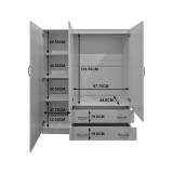 Garderobe me tre dyer me hapesire magazinimi siper Alvia pakoworld sonoma 150x51x240cm