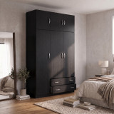 Garderobe me tre dyer me hapesire magazinimi siper Alvia pakoworld wenge 150x51x240cm