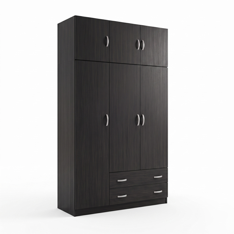 Garderobe me tre dyer me hapesire magazinimi siper Alvia pakoworld wenge 150x51x240cm