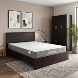 Set dhome gjumi Athos Wenge me gardërobë me 3 dyer dhe dyshek Dreamer 140x200cm, set 3 copësh