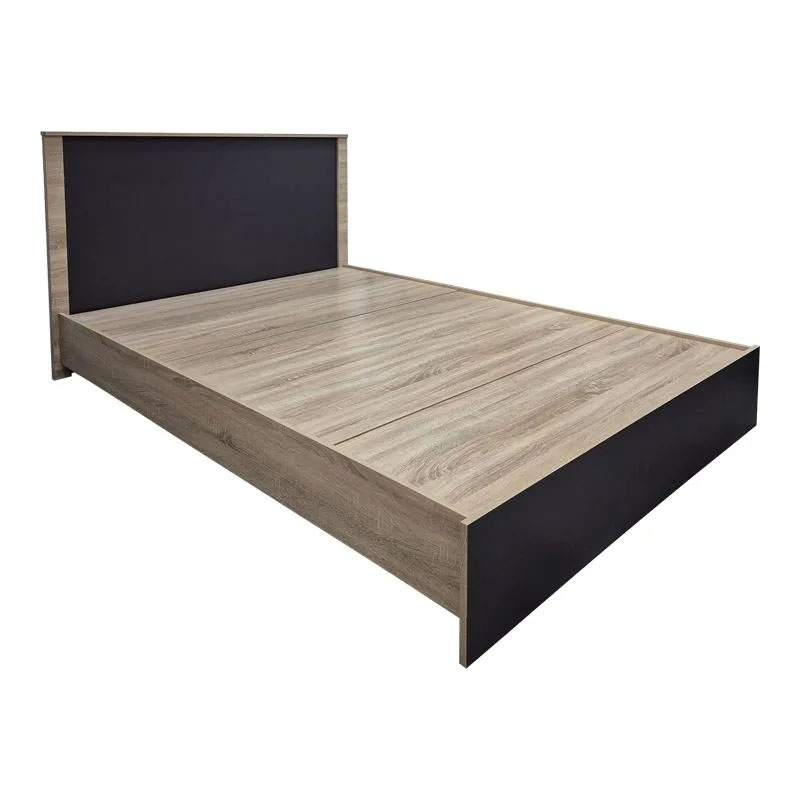 Set dhome gjumi Athos Sonoma-Antracit me gardërobë me 3 dyer dhe dyshek Dreamer 140x200cm Set 3 pjesësh