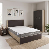 Set dhome gjumi Athos Sonoma-Antracit me gardërobë me 3 dyer dhe dyshek Dreamer 140x200cm Set 3 pjesësh