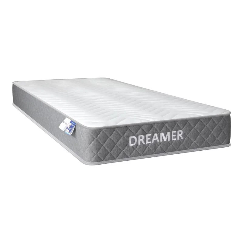 Set dhome gjumi Athos Sonoma-White me gardërobë me 2 dyer dhe dyshek Dreamer 90x190cm Set 3 copë
