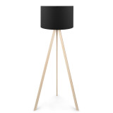 Llambë dyshemeje PWL-1060 pakoworld E27 natyrale-e zezë D38x140cm