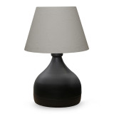 Llamba tavoline PWL-1068 pakoworld E27 e zezë-gri e bardhë D22x32cm