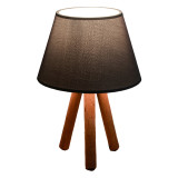 Llambë tavoline PWL-1071 pakoworld E27 e zezë-arre D22x32cm