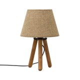 Llambë tavoline PWL-1071 pakoworld E27 bezhë kafe-arrë D22x32cm