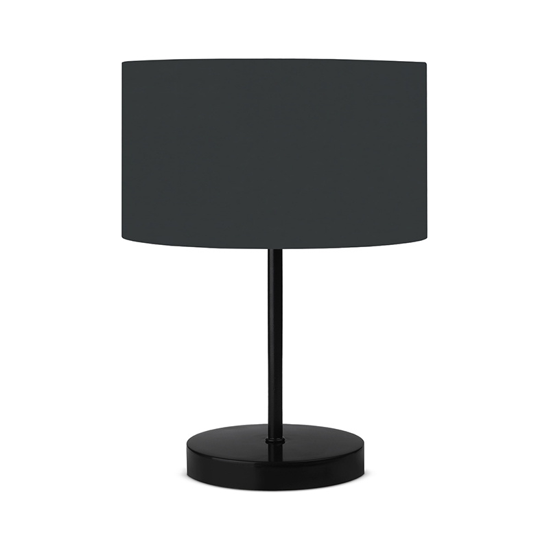 Llambë tavoline PWL-1076 pakoworld Ε27 antracit-e zezë D24x35cm