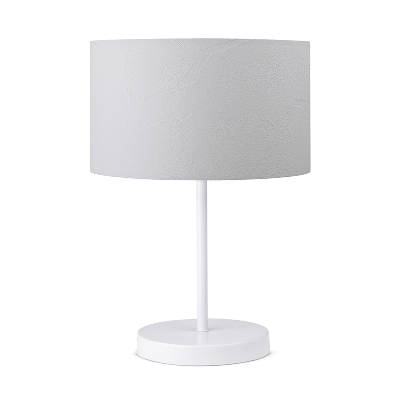 Llambë tavoline PWL-1077 pakoworld E27 ekru e bardhë antike D24x35cm