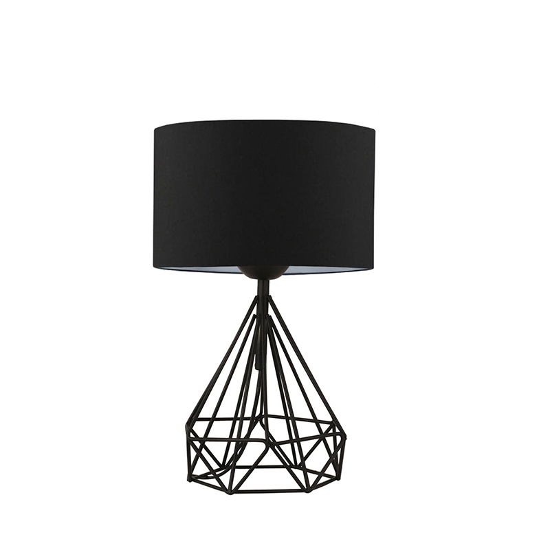 Llamba tavoline PWL-1079 pakoworld E27 e zezë D24x41cm