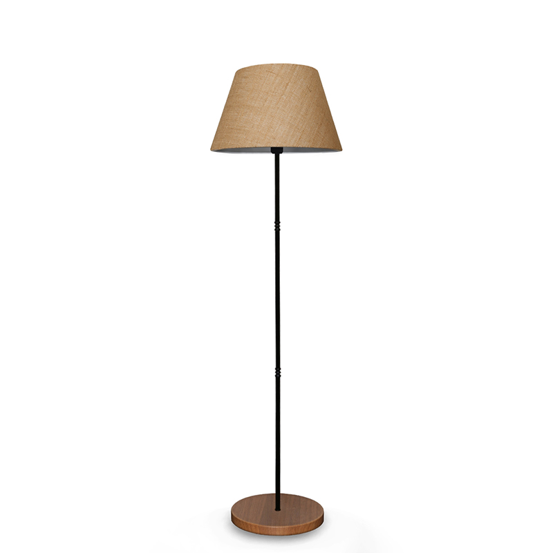 Llambë dyshemeje PWL-1082 pakoworld E27 bezhë-e zezë-arrë D36x145cm