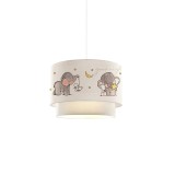 Llambë tavani për fëmijë PWL-1096 pakoworld E27 e bardhë-gri D30x20cm