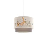 Ndriçues tavani për fëmijë PWL-1097 pakoworld E27 bardhë-gri-portokalli D30x20cm