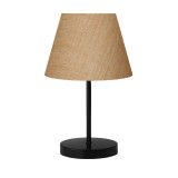 Llamba tavoline PWL-1146 pakoworld E27 bezhë-e zezë D22x37cm